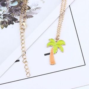 Brand New Cute Tropical Palm Tree Enamel Necklace